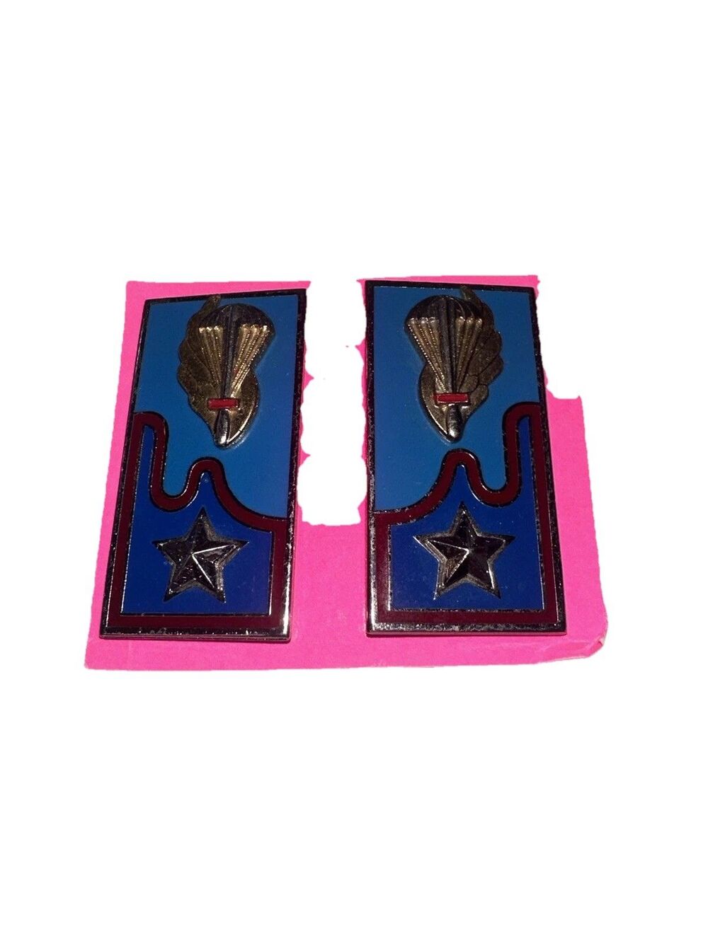Italian Army  Paratroopers Folgore Parachute Italy Collar Pins Badges Military